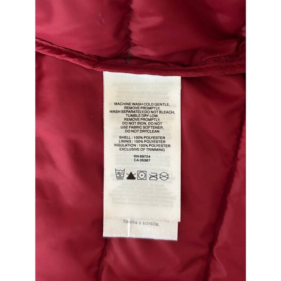 Columbia Men’s Lightweight Puffer Jacket Size M | Navy Red Hooded Insulated Coat - Picture 12 of 12